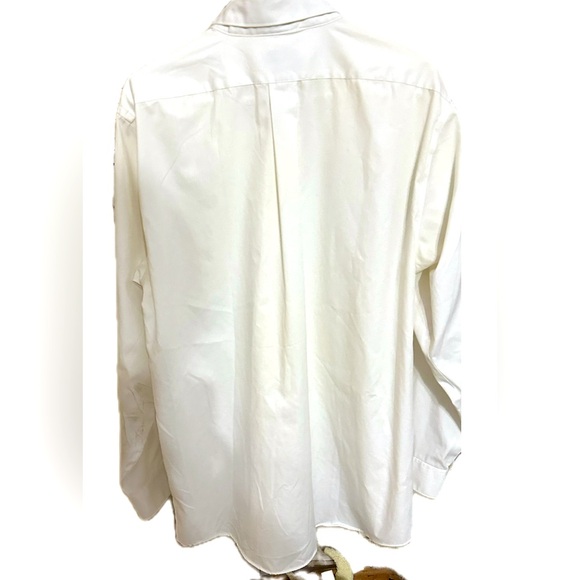 VAN HEUSEN WHITE DRESS SHIRT PINPOINT OXFORD WRINKLE FREE 16 1/2 34/35 CA50900 - Picture 5 of 8